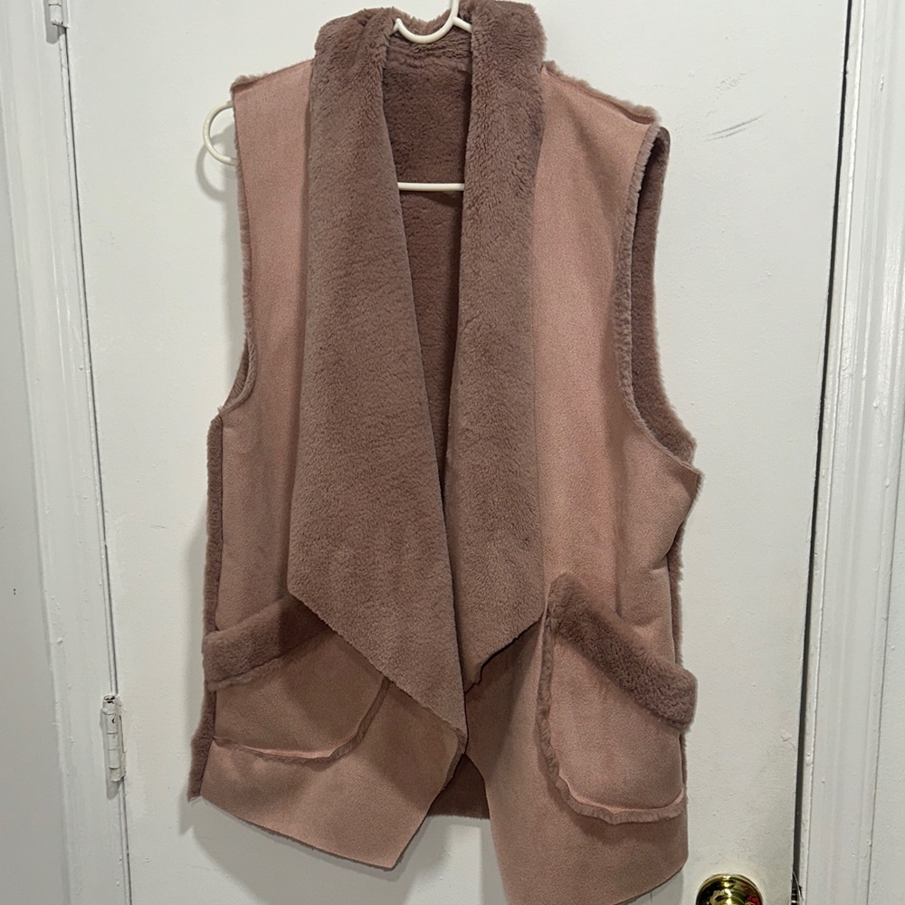 Cozy Pink Sleeveless Vest